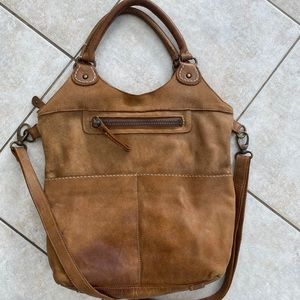 Roots tribal leather purse